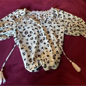 Small animal print blouse